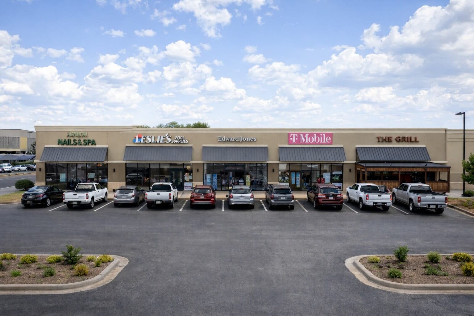 Strip mall commercial property with reduced tax assessment