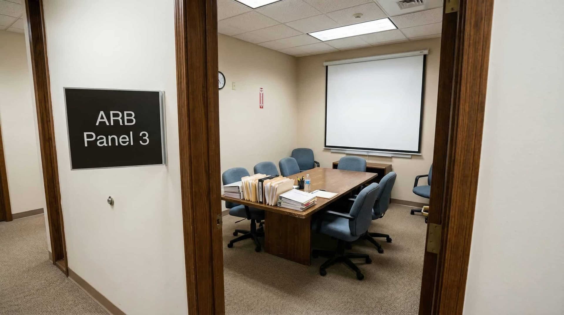 Legal hearing room for property tax arbitration and litigation